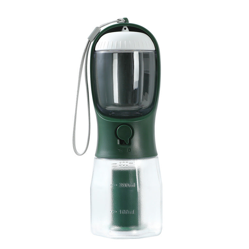 Dog"3-in-1 Pet Travel Cup – Water, Food & Waste Bags"
