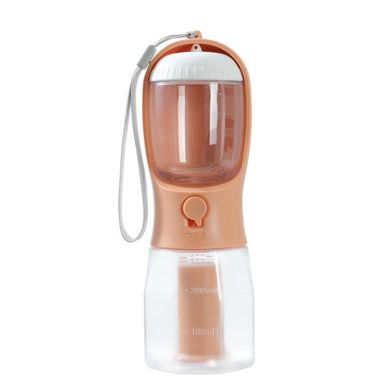 Dog"3-in-1 Pet Travel Cup – Water, Food & Waste Bags"