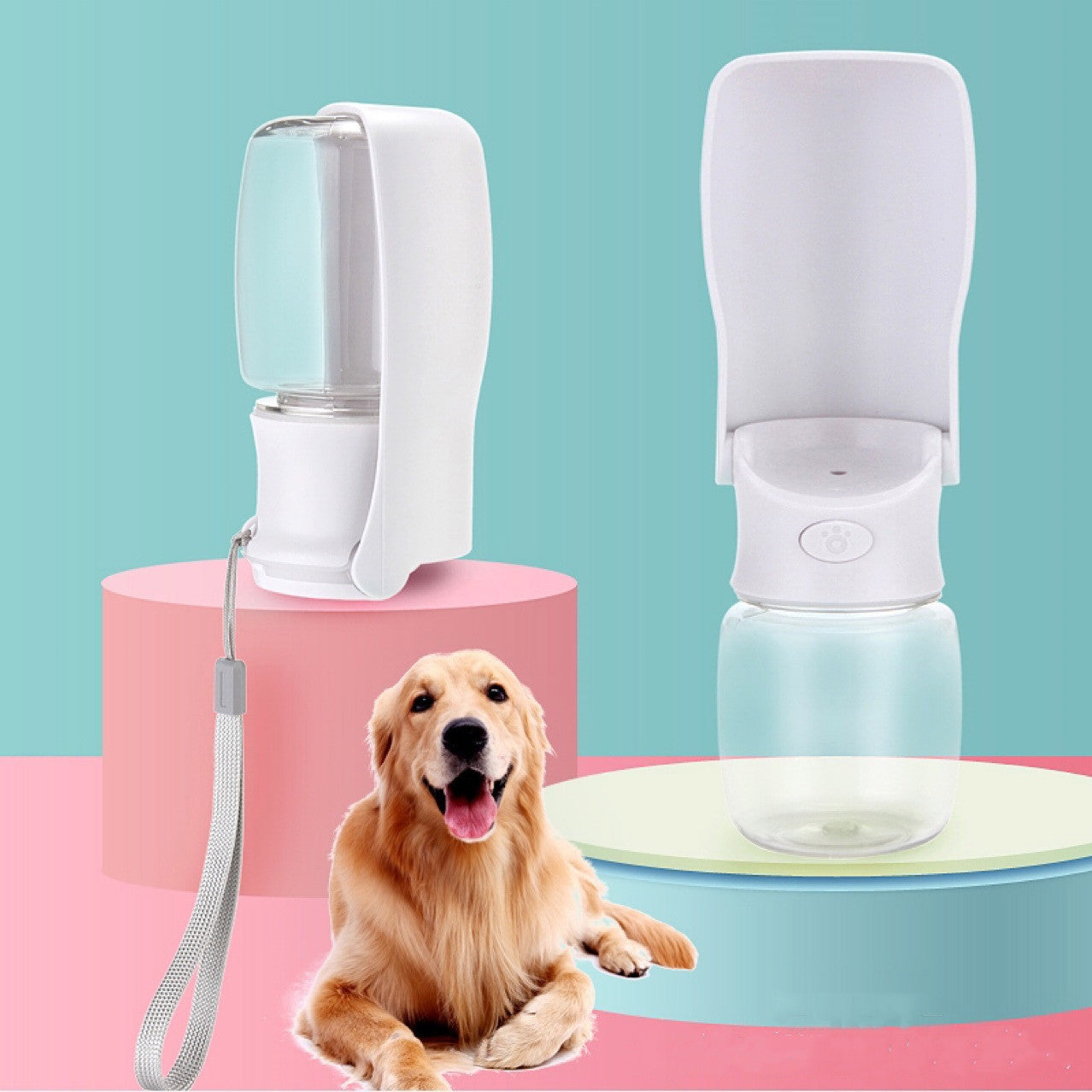 "Foldable Dog Water Bottle – Portable Pet Hydration Dispenser"