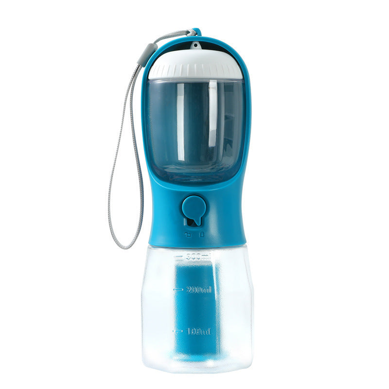 Dog"3-in-1 Pet Travel Cup – Water, Food & Waste Bags"