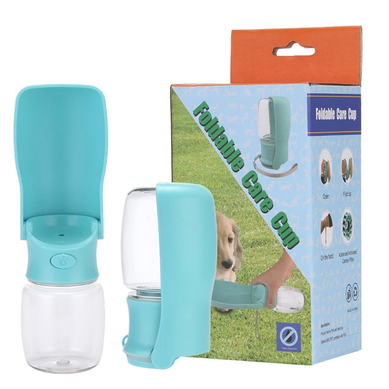 "Foldable Dog Water Bottle – Portable Pet Hydration Dispenser"
