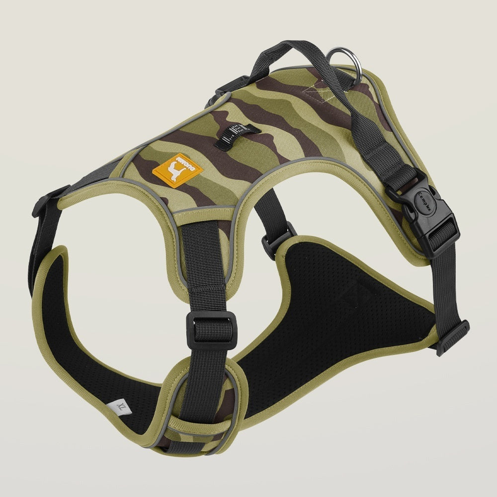 "Reflective Dog Harness with Handle – Chest & Back Support"