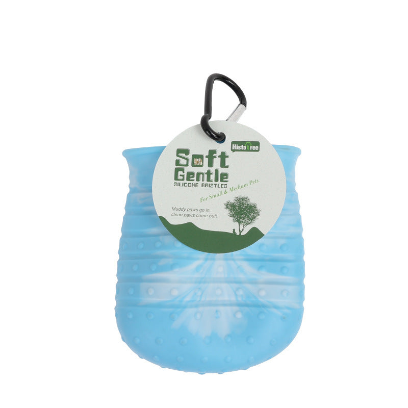 "Dog Paw Cleaner Cup – 2-in-1 Soft Brush Washer"