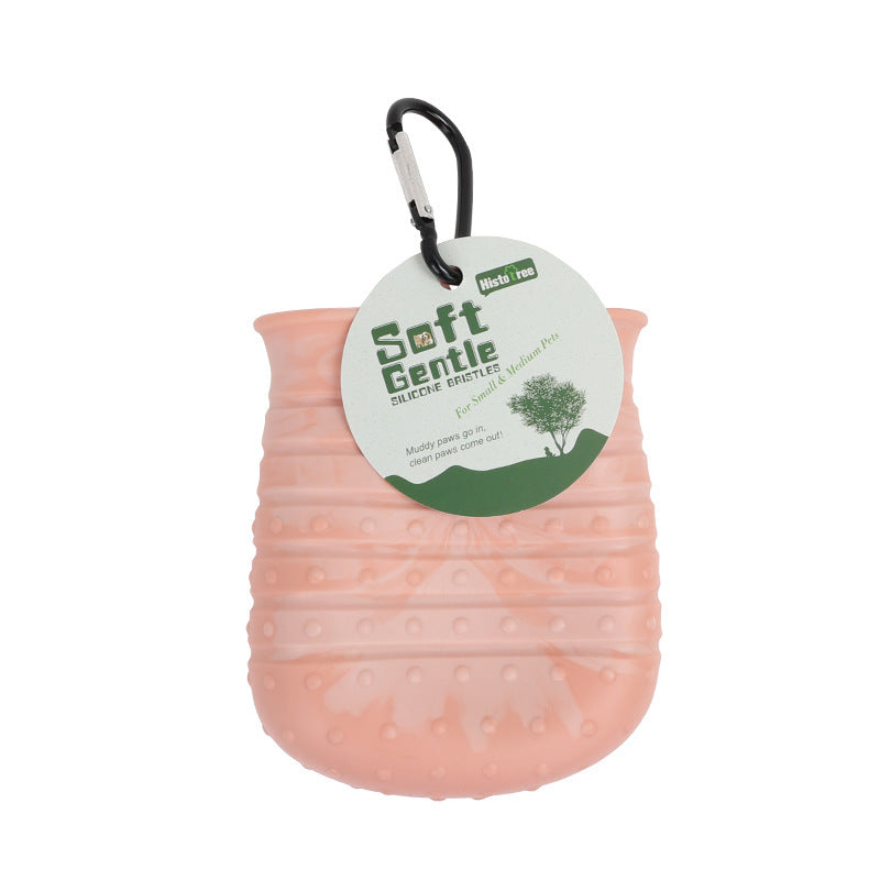"Dog Paw Cleaner Cup – 2-in-1 Soft Brush Washer"