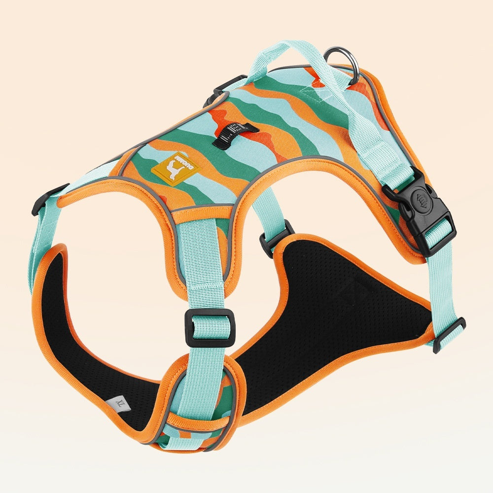 "Reflective Dog Harness with Handle – Chest & Back Support"