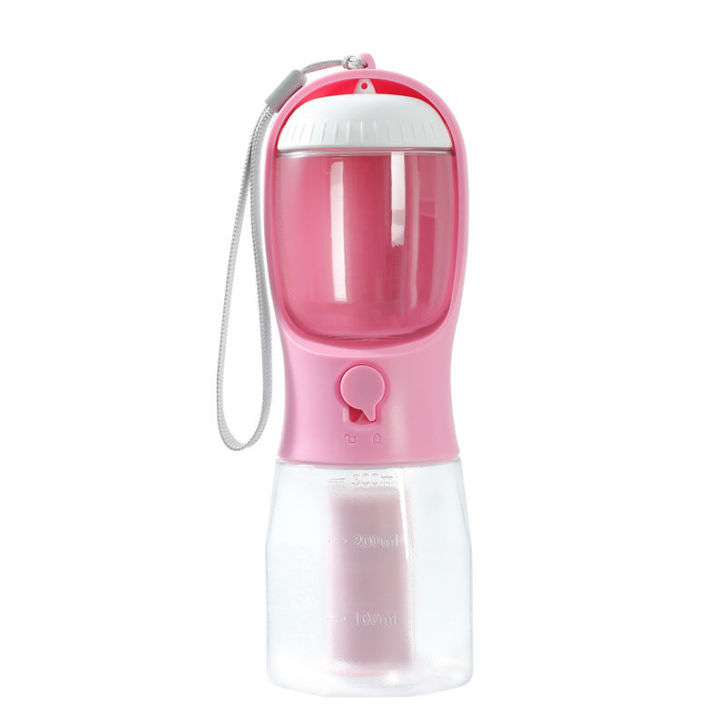 Dog"3-in-1 Pet Travel Cup – Water, Food & Waste Bags"