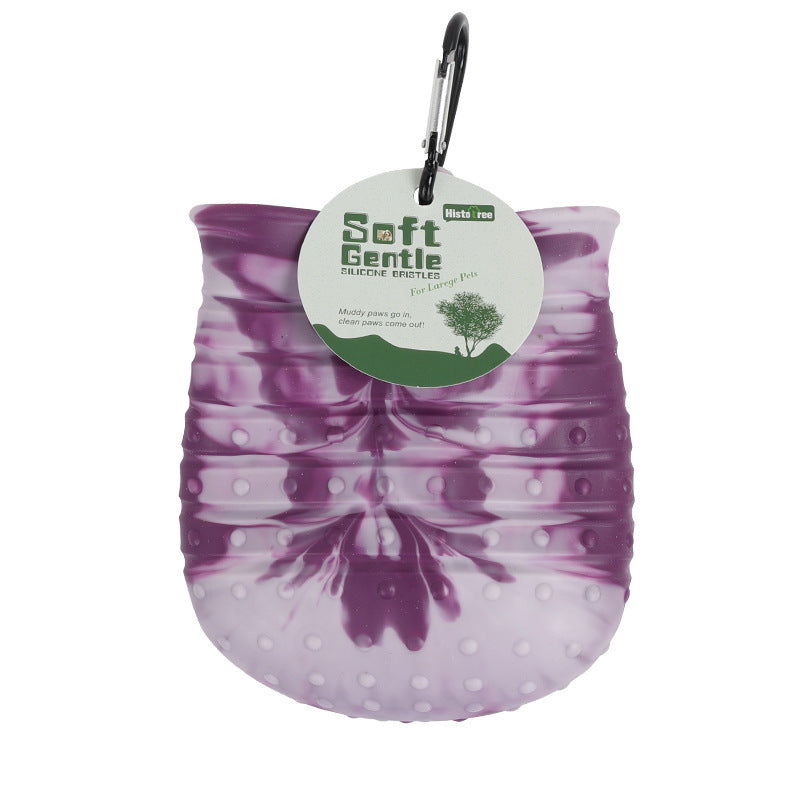"Dog Paw Cleaner Cup – 2-in-1 Soft Brush Washer"