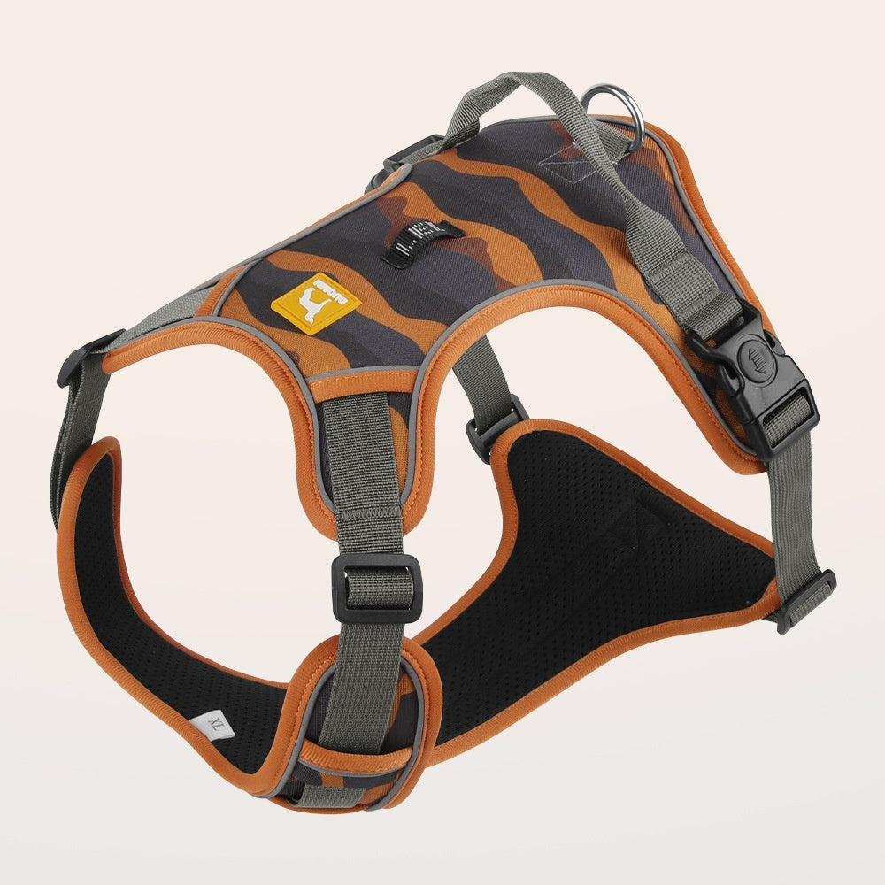 "Reflective Dog Harness with Handle – Chest & Back Support"